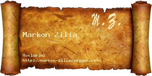 Markon Zilia névjegykártya